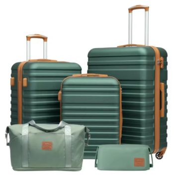 P1359 Suitcase Set 3 Piece Luggage Set Carry On Hardside Luggage with TSA Lock Spinner Wheels