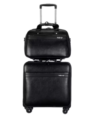 Pi1323 COLENARA Carry-on Travel Luggage 16 Inches PU Leather Trolley Case Business Suitcase Suitcase Set Universal Wheel Suitcase