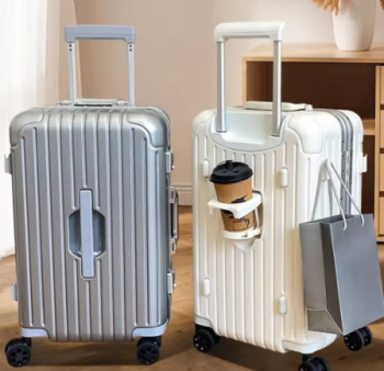 P1342 Large Capacity Suitcase Aluminum Alloy Frame Travel Rolling Luggage with lock Trolley Case Bags 22inch with Spinner Wheel