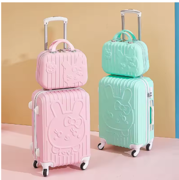 L449 Trolley Luggage Bag Cute Cartoon Rolling Luggage Case 20 Inch Password Carry on Luggage with Wheels Student Hand Luggage