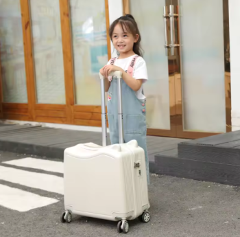L450 Kids Luggage lovely Travel suitcase on spinner wheels Sit and ride Children's travel bag password carry on trolley luggage bag