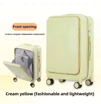 L485 COLENARA High Quality Suitcase 20"22"24"26 Inch Front Opening Laptop Boarding Case USB Charging Trolley Case Cabin Luggage