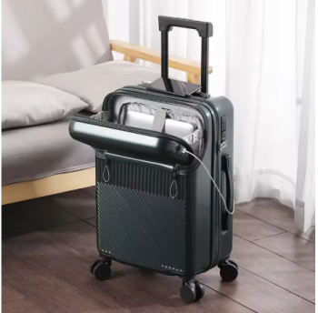 L401 SUSHIMU2024 New Durable Large Capacity Luggage Sets Suitcase Front Open USB Charging Men Carry-On Travel 20/22/24/26