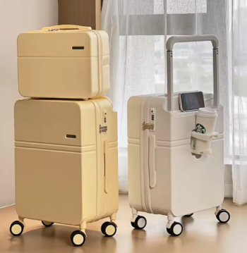 Pi1245 sushimu Suitcase Travel Suitcase Men 20 24 26 Carry-On Luggage Women PC Aluminum Frame Trolley Case TSA password lock