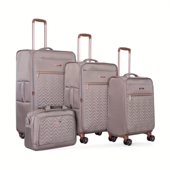 G00898-4 Piece Luggage Set Softside Expandable Lightweight