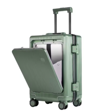 L498 COLENARA USB Charging Luggage 20"22"24Inch Front Opening Laptop Boarding Case Aluminum Frame Trolley Case PC Cabin Suitcase