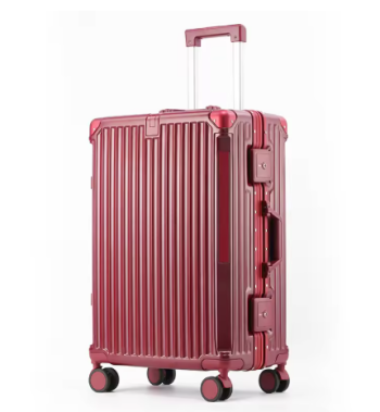 L408 SUSHIMU Suitcase Travel Suitcase Men 20 24 26 Carry-On Luggage Women PC Aluminum Frame Trolley Case TSA password lock
