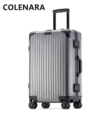 Pi1306 COLENARA New Suitcase All Aluminum Magnesium Alloy Boarding Box 20"24" 26"29 Inches Large Capacity Trolley Case Men's Luggage
