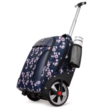 Large Capacity Travel Backpack With Wheels Hidden Pull Rod Waterproof Backpack for 17.3-inch Laptop Business Weekend Travel Bag