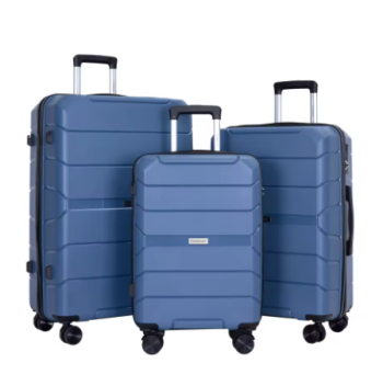 Travelhouse Hardshell Suitcase Spinner Wheels PP Luggage Sets Lightweight Suitcase With TSA Lock, 3-Piece Set (20/24/28)