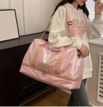 Large Capacity Multifunctional Casual Travel Duffel Bag, Lightweight Nylon Weekender Tote for Gym, Sports, Overnight Trips