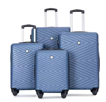 Pi1246 Travelhouse Luggage set 4-Piece ABS Suitcase With Spinner Wheels,24 Inch and 28 Inch with TSA Lock,16,20 inche Carry on Luggage