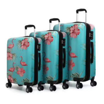 L444 Luggage Set Hardshell expandable suitcase with Spinner Wheels &TSA Lock,Print Lightweight Travel Suitcase Set-20"/24"/28
