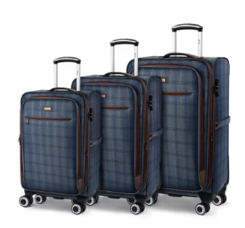 L452 Softside Luggage Sets 20"+26"+30" Expandable Suitcase with Spinner Wheels +TSA Lock Lightweight Travel Suitcase Set