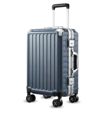 Pi1298 Polycarbonate Aluminum Hard Shell Suitcase, Carry On 20 Inch, Blue