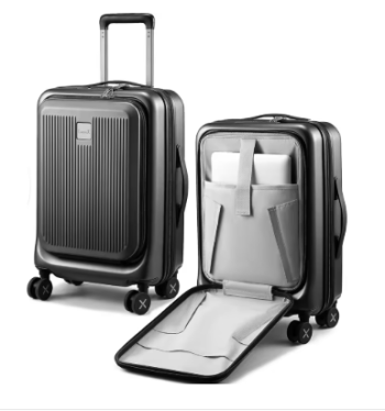 L458 Carry on Luggage 22x14x9 Airline Approved, PC Hard Shell Suitcase with Front Pocket, Expandable Luggage