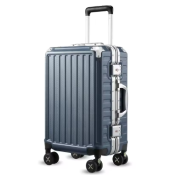 P1429 Polycarbonate Aluminum Hard Shell Suitcase, Carry On 20 Inch, Blue