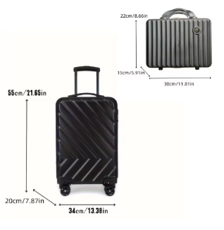 P1432 Expandable Luggage Sets 5 Piece with TSA Lock, Lightweight Hard Shell Travel Suitcase Set with Spinner Wheels, White