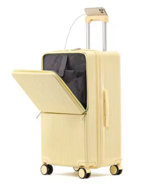 TH042 Front Opening Suitcase 20 inch Boarding Box Trolley Case 28/30 inch Luggage Large Capacity Aluminium Frame Suitcase Password Box