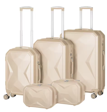 TH046 Luggage Set 5Pieces Hard Shell Suitcase Set Family Travel Luggage Suit Business Travel Boarding Luggage With TSA Lock
