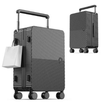 TH048 Lightweight 22 Carry on Luggage, Hard Shell Suitcase with 360°Spinner Wheels, Airline Boarded Suitcase & LSA Lock Dual Zippers