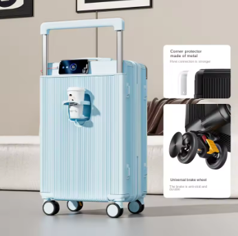 L537 KO-KU Wide Trolley Suitcase Mute Brake Wheels 18/20 inch Password Boarding Box 26''28'' Multifunctional Large Capacity Suitcase