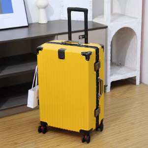 L545 Luggage Suitcase Aluminum Frame 20 Trolley Case Universal Wheels 24 Female Male Students 26 Durable Password 28inch Leather Case