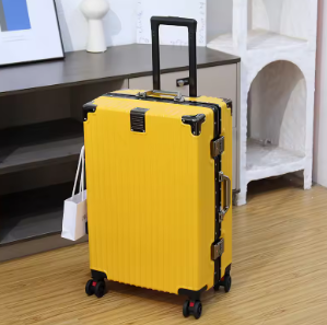 TH077 Luggage Suitcase Aluminum Frame 20 Trolley Case Universal Wheels 24 Female Male Students 26 Durable Password 28inch Leather Case