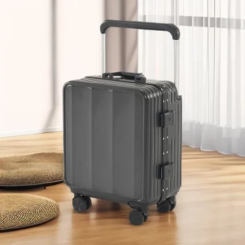 K769 Aluminium Frame Wide Handle Luggage Sturdy and Durable Front Opening Password Trolley Case