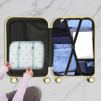 K758 Capacity Trolley Suitcase With Cup Holder Roller Suitcase Travel Business Suitcase