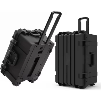 K768 Equipment Rolling Hard Case with Foam/Wheels/Retractable Handle, Toolbox