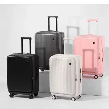k616 Multi-functional Front-opening luggage Boarding Trolley Case Expandable Side-Opening Password Travel Suitcase