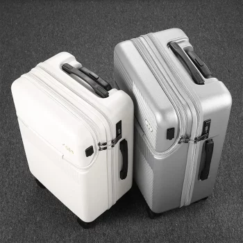 kkkK123849 Japan mute suitcase front opening boarding travel luggage trolley box