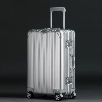 K765 Top Selling Suitcase 100% Aluminum Metal Trolley Case Suitcases on Wheels Carry on Luggage