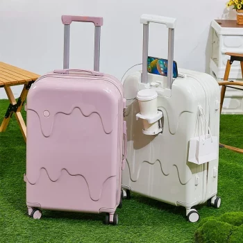 k606 Woman Fashion Rolling Luggage Case