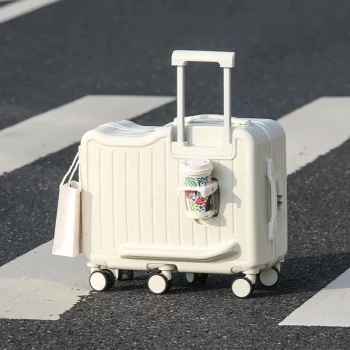 K817 New Children's Riding Suitcase 20/22 Inch Can Sit Luggage Trolley Case