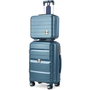K567 Travel Set Lightweight Polypropylene Suitcase with TSA Lock YKK Zipper Hardside