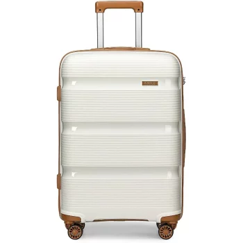 K557 Carry On Luggage Hard Shell Travel Trolley 4 Spinner Wheels Lightweight Polypropylene Suitcase