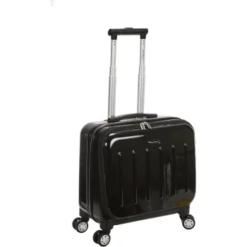 K565 Revolution Hardside Rolling Computer Case Black Carry-On 17-Inch