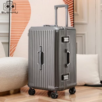 K812 Carry-On Luggage Women PC Aluminum Frame Trolley Case