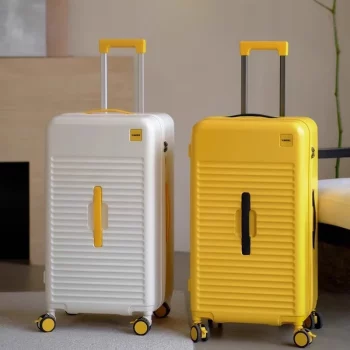 K679 Luggage Multifunctional Luggage with Silent Brake Wheel and Mobile Phone Holder Suitcase