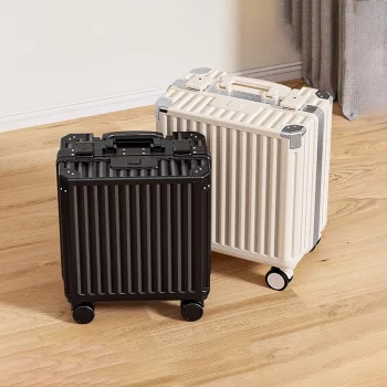 k608 Lightweight Carry-on Cabin Suitcase Code Leather Mini Rolling Luggage