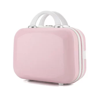 K855 Pink/Blue/Purple/khaki 14 Inch Cosmetic Bag Small Women Travel Suitcase Luggage