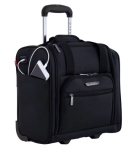 Smart Under Seat Carry-On Luggage with USB Charging Port, Black, Underseater 15-Inch