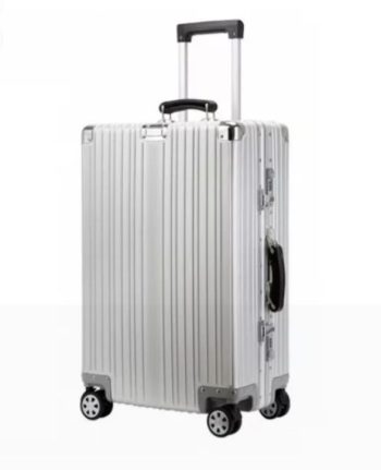 K624 Aluminum Suitcase Password TSA Lock Metal Hard Luggage with Spinner Wheels Trolley Case