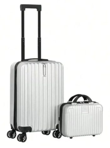 K627 Carry-On Luggage Set Hardside Suitcase Spinner W/ Cosmetic Bag