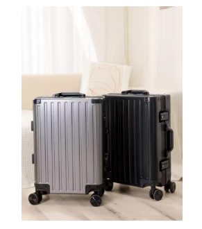 P1536 All-aluminum-magnesium alloy suitcase: women's 24-inch aluminum-framed swivel trolley case, men's 20-inch boarding travel metal