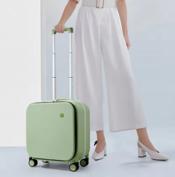 P1539 Mixi New Patent Design Carry On Suitcase Women 18 Inch Rolling Luggage Men Polycarbonate Aluminum Frame Elegant Noble