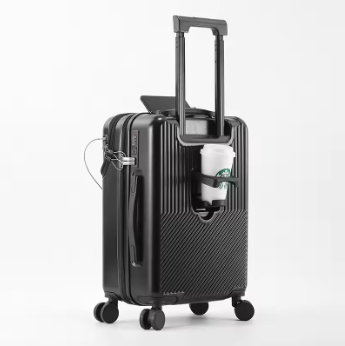 P1540 SUSHIMU2024 New Durable Large Capacity Luggage Sets Suitcase Front Open USB Charging Men Carry-On Travel 20/22/24/26