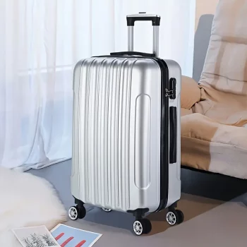 G0926Pink carry-on suitcase metal handle, easy to operate, travel luggage
